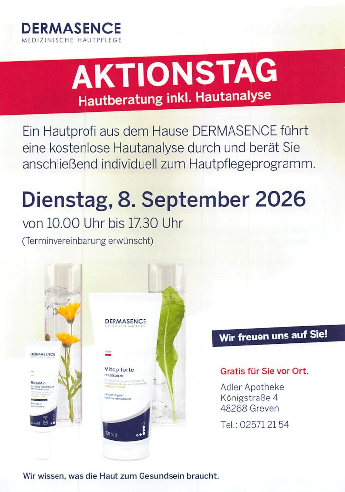 Dermasence Aktionstag am 08.09.2026 